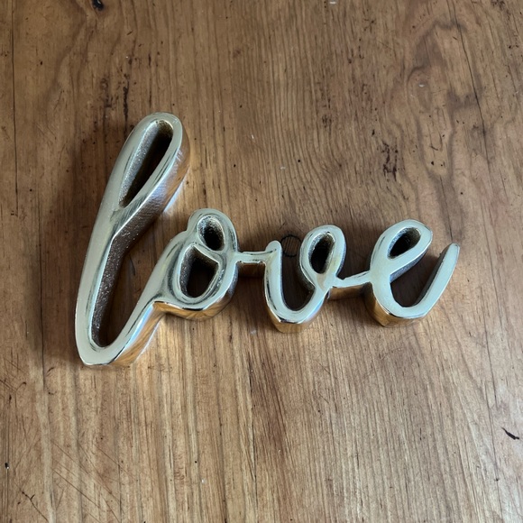 Brass Love Sign - Picture 3 of 6